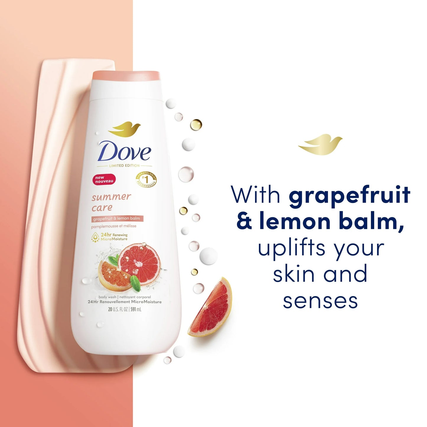 Dove Summer Care Body Wash , Grapefruit & Lemon Balm