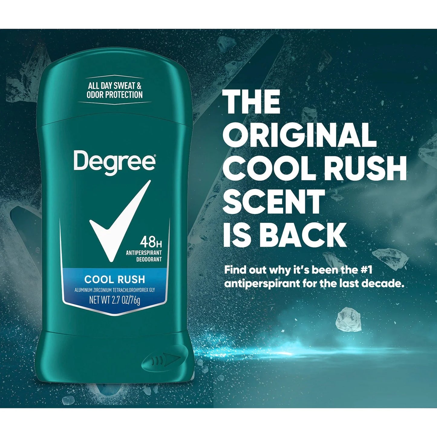 Degree Men Antiperspirant Deodorant, Cool Rush