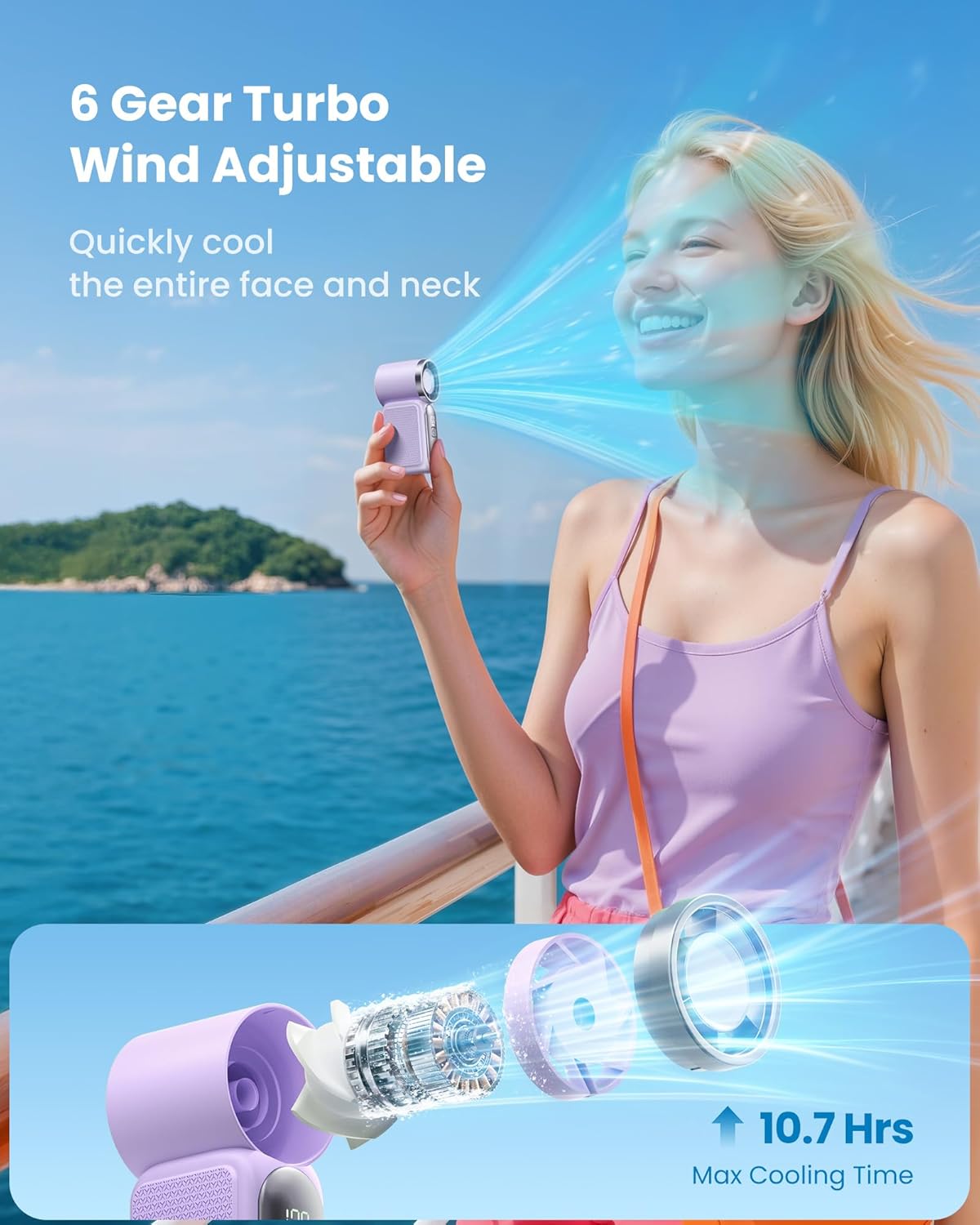 Gaiatop Portable Handheld Mini Fan