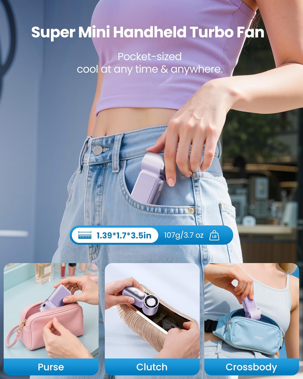 Gaiatop Portable Handheld Mini Fan