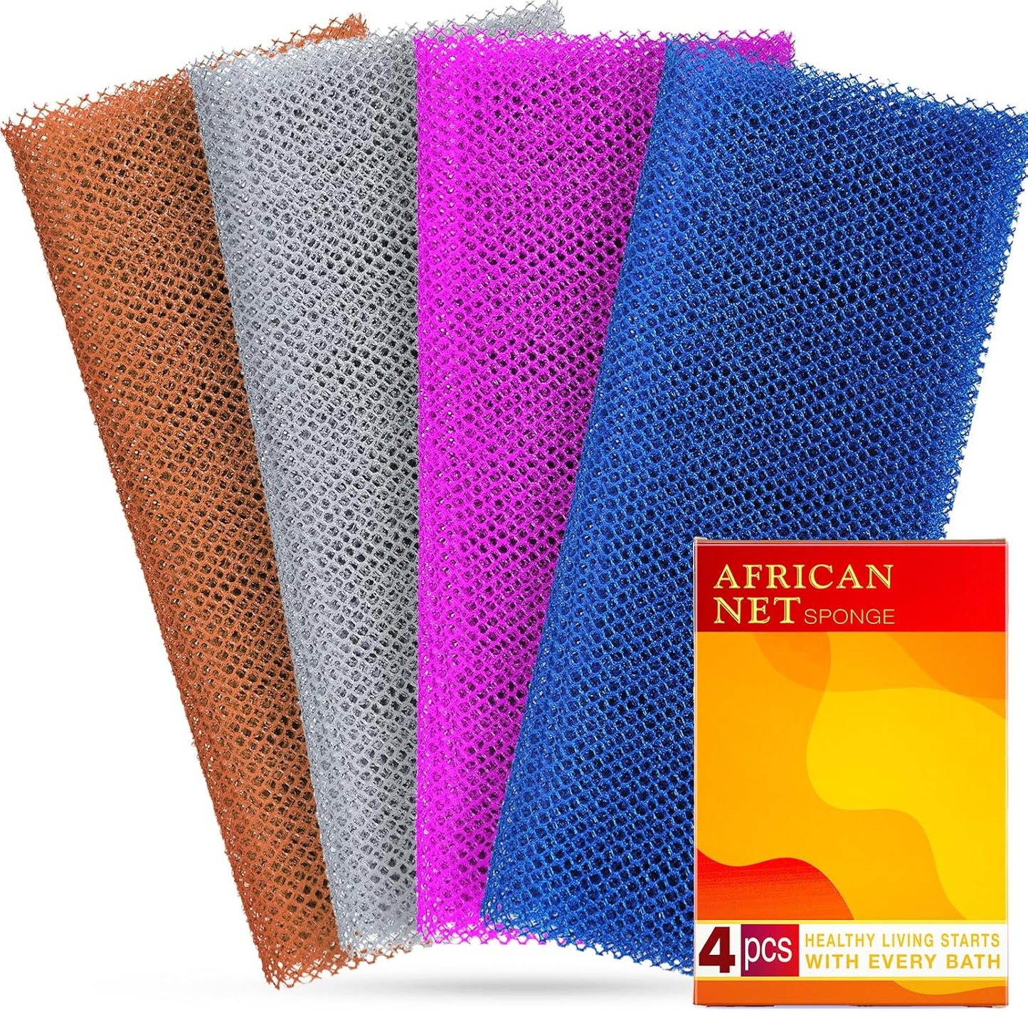 African Net Sponge 4pc
