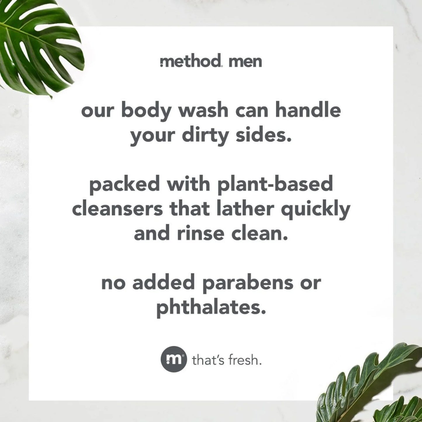 Method Men Body Wash, Sandalwood + Vetiver, 18 oz