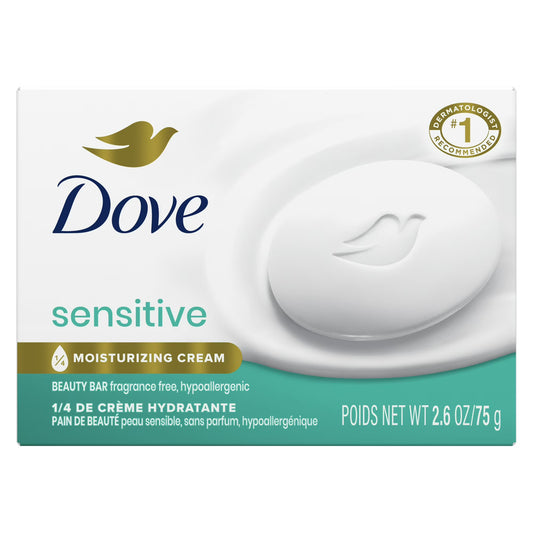 Dove Beauty Bar Soap -Fragrance Free and Hypoallergenic- 1pc