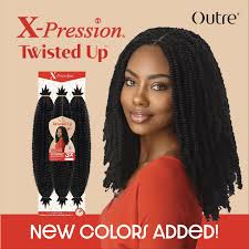 Outre: X-Pression Twisted Up 3X Springy Afro Twist 24"Crochet Braids
